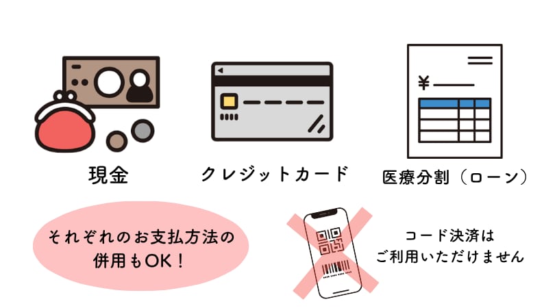 以下のお支払方法がご利用いただけます。